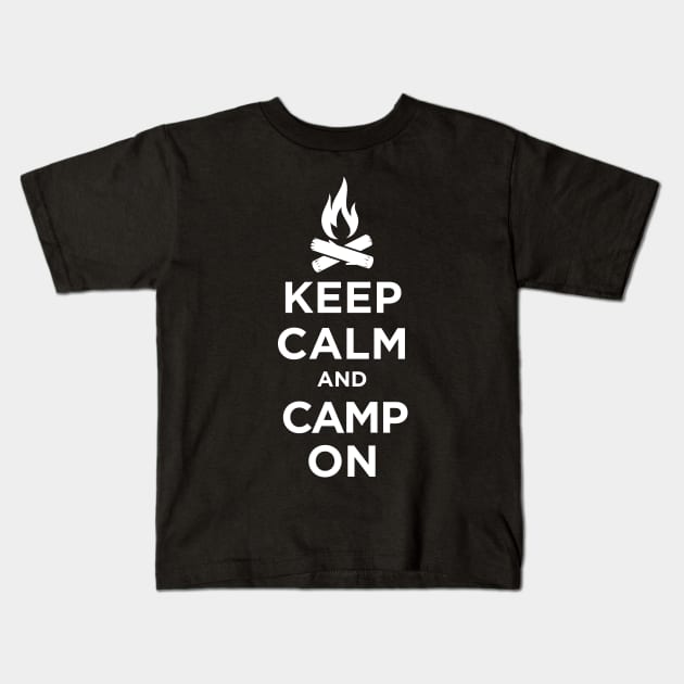 Keep Calm print Camp Counselor product - Camp Staff design graphic Kids T-Shirt by Vector Deluxe